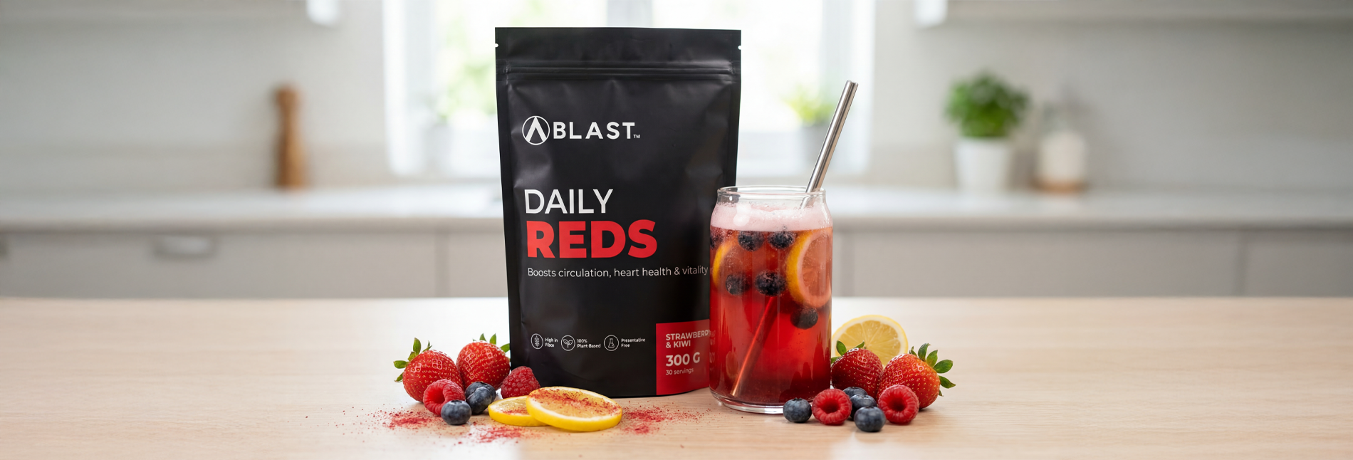 Daily Reds Reds Fruit Soda Mocktail | Healthy Refreshing Drink – BLAST™ Vitality