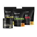 Blast Vitality Absolute supplement bundle including Daily Collagen, Daily Greens, Daily Reds and Daily Protein.