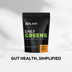 Black package of 'Daily Greens' by BLAST on a white background