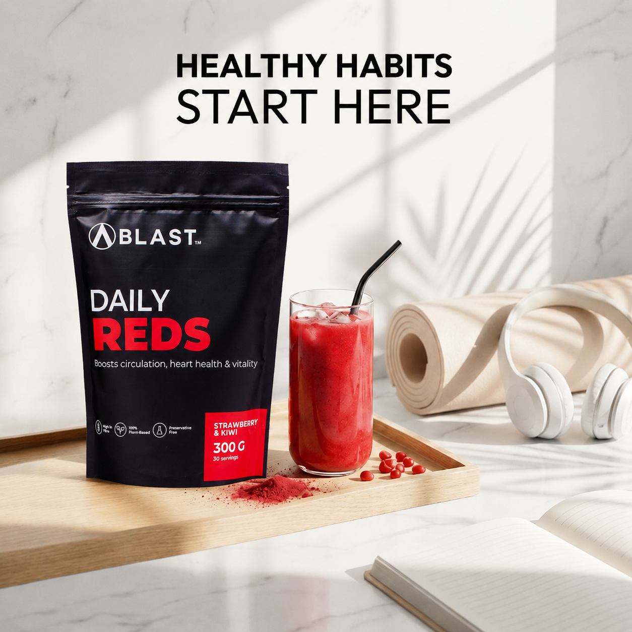 BLAST™ Daily Reds Pouch - Strawberry & Kiwi