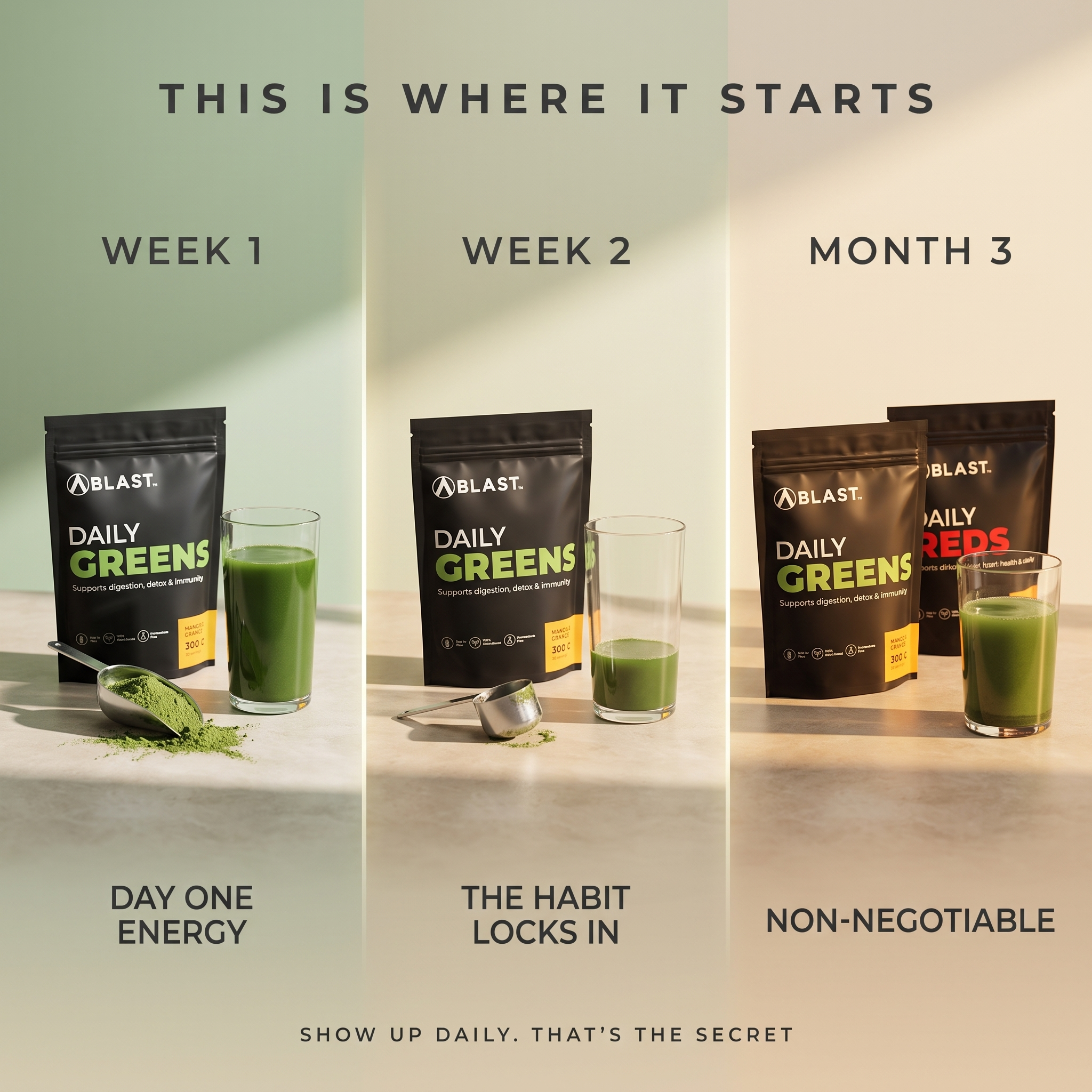 Daily Greens & Reds Stack