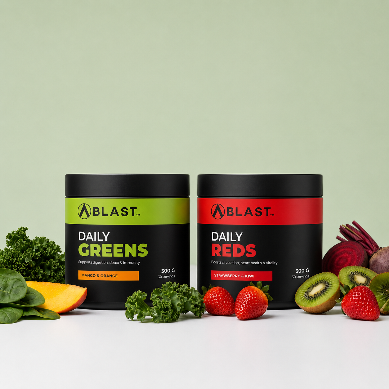 Daily Greens & Reds Stack - Tubs
