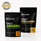 Glow stack Greens & Collagen powder.  Blast Vitality Bestsellers.